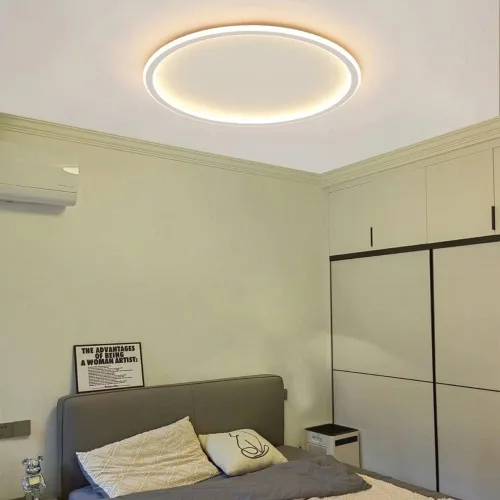 Miniatura 2 de Lámpara de techo LED regulable de montaje empotrado, lámpara de techo empotrada redonda moderna de 12 pulgadas con ajuste de aplicación, lámpara