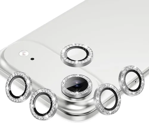Miniatura 66 de AGVEE Paquete de 6 protectores de lente de cámara para iPhone 14 Pro de 6.1 pulgadas/14 Pro Max de 6.7 pulgadas, con diamantes brillantes y anillo