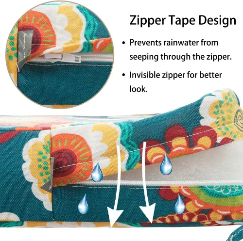 Miniatura 6 de Magpie Fabrics - Funda para cojín de banco de patio 48x18x3 pulgadas, ¡SIN inserto! Funda de repuesto para sofá biplaza al aire libre resistente al