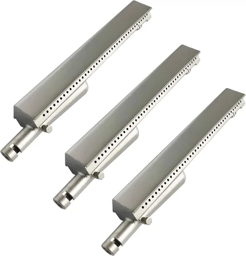 Paquete de 3 quemadores de barbacoa de acero inoxidable fundido de 13 3/4 pulgadas, piezas de repuesto para parrillas Charbroil, Centro, Front
