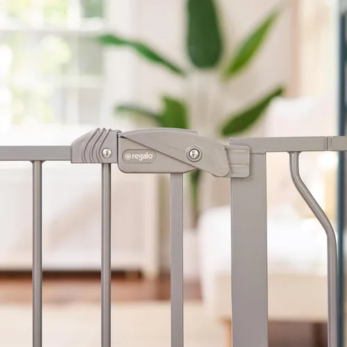 Miniatura 7 de Regalo Safety - Puerta de seguridad para bebés de 29 a 49 pulgadas, extra ancha para puertas e parte inferior de escaleras, puerta de seguridad