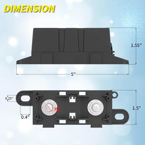 Miniatura 2 de Joinfworld MEGA - Portafusibles con fusible de 80 A, portafusibles automotrices con cubierta para automóviles, camiones, vehículos de construcción