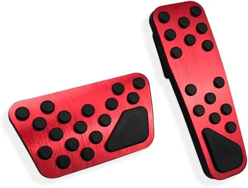 Miniatura 11 de LEXLEY 2 almohadillas antideslizantes de aluminio para pedal de freno de gas, cubiertas de pedal de acelerador sin perforación para Dodge 2009-2023