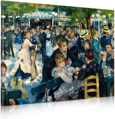 Miniatura 160 de DECORARTS - Bal du Moulin de la Galette, Reproducción de Arte de Pierre Auguste Renoir. Impresiones sobre lienzo en giclée para decoración de pared