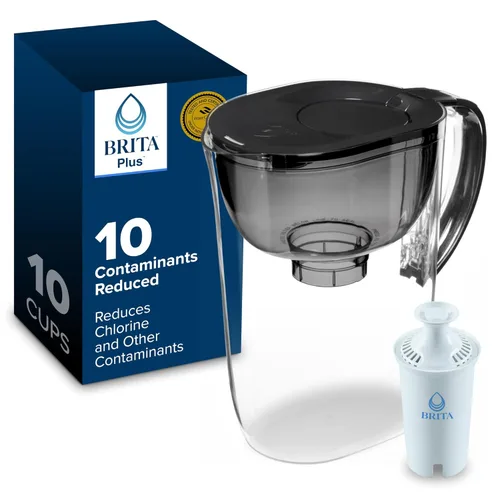 Miniatura 20 de Brita Jarra de filtro de agua de todo el día, blanco, grande, 10 taza, 1 cuenta