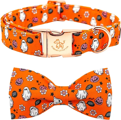 Miniatura 12 de Collar para perros Elegant little tail, collar navideño para perros con flor roja, collar festivo para mascotas, collar con lazo para perros, collar