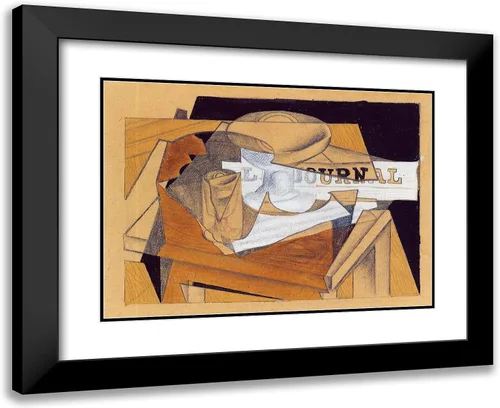 Miniatura 4 de ArtDirect Gris, Juan 24x20 Gold Ornate Framed Art Print with Double Matting Titled: Bowl Glass and Newspaper Gold Ornate Wood Frame with Double