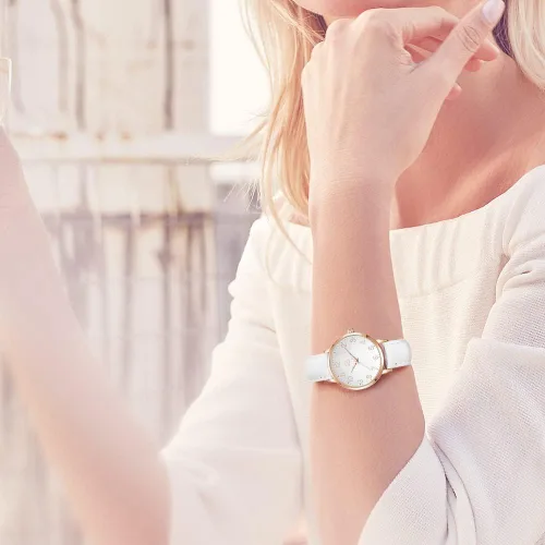 Miniatura 2 de SHENGKE Women Watches Leather Band Luxury Quartz Watches Girls Ladies Wristwatch Relogio Feminino