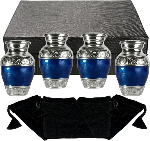 Miniatura 16 de Urnas de cremación para cenizas humanas de adultos femeninos y masculinos – Urnas de entierro y funeral decorativas grandes con diseño de alas