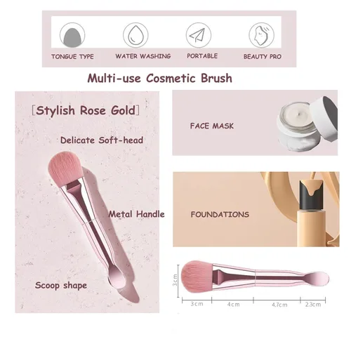 Miniatura 7 de Juego de brochas de maquillaje para mujeres, 28 piezas. Incluye 24 brochas de maquillaje, 2 esponjas grandes para mezclar, 1 espátula