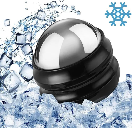 Miniatura 5 de Bola de rodillo de masaje frío, bola de masaje de acero inoxidable para alivio de terapia de frío y calor, rodillo para músculos tejido profundo