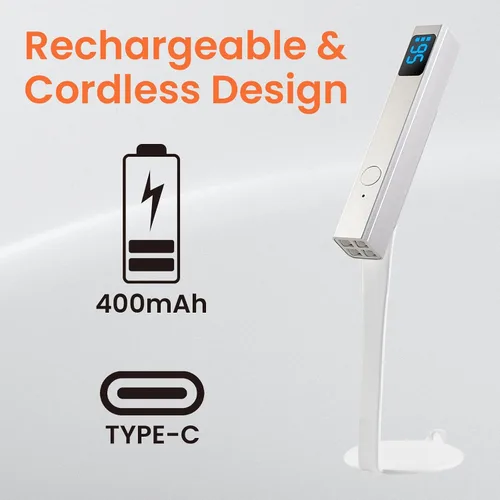 Miniatura 7 de Mini luz ultravioleta de mano para uñas de gel con soporte magnético para secador de uñas de un dedo con pantalla LCD Lámpara de uñas inalámbrica