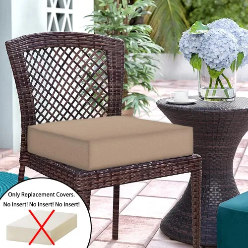 Miniatura 2 de Magpie Fabrics - Juego de fundas para cojines de patio de 2 (solo funda de repuesto, sin inserto!), Funda para silla de asiento profundo impermeable
