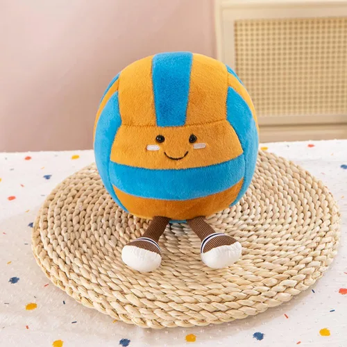 Miniatura 9 de Juguetes de peluche de voleibol de 12 pulgadas, bolas de felpa deportivas suaves y divertidas, juguetes de muñeca de fútbol americano con pies
