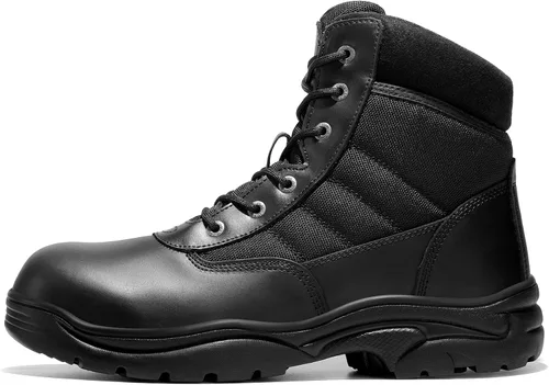 Miniatura 7 de NORTIV 8 Botas de trabajo tácticas impermeables para hombre, de cuero, para senderismo, militares, 6 pulgadas, botas de combate para motocicleta