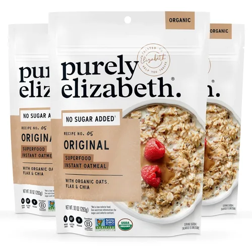 Miniatura 10 de Purely Elizabeth Avena de Colágeno, Vainilla Pecana, Hecha con Avena Orgánica, Amaranto, Quinua y Semillas de Chía, Sin Gluten, Sin OMG