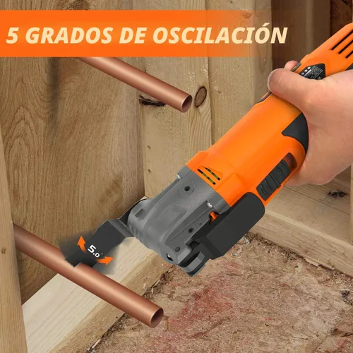 Miniatura 4 de ENERTWIST Herramienta oscilante, kit multiherramienta oscilante de 4.2 amperios con ángulo de oscilación de 5°, 6 velocidades variables, 31
