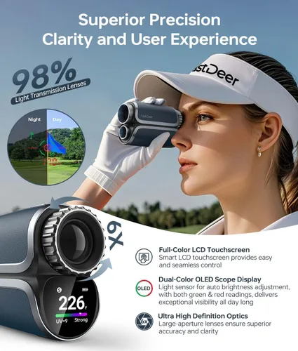 Miniatura 2 de Range Finder Golf S2,Premium Touchscreen & Automatic Brightness Adjustment High Precision Golf Range Finder,Flag Lock Vibration,Golf Rangefinder