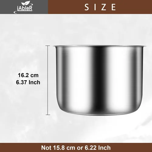 Miniatura 5 de Olla interior de repuesto original de 6 cuartos de galón, compatible con olla a presión de 6 cuartos de galón PPC770 PPC771 PPC770-1 PRO PCXL-PRO6