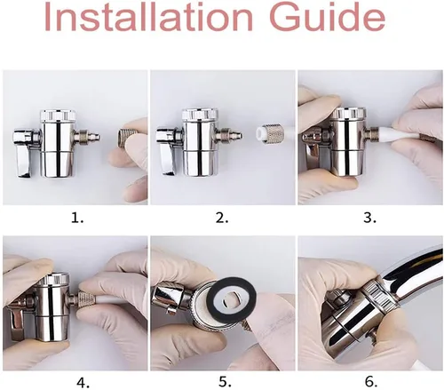 Miniatura 6 de Válvula desviadora de grifo con rosca hembra aireador M22, adaptador de grifo para tubería, conector de grifo para desviación de agua, grifo