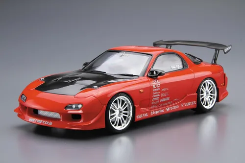Miniatura 2 de Aoshima Vertex FD3S RX-7 '99 Mazda 1:24 Kit de modelo a escala 1:24