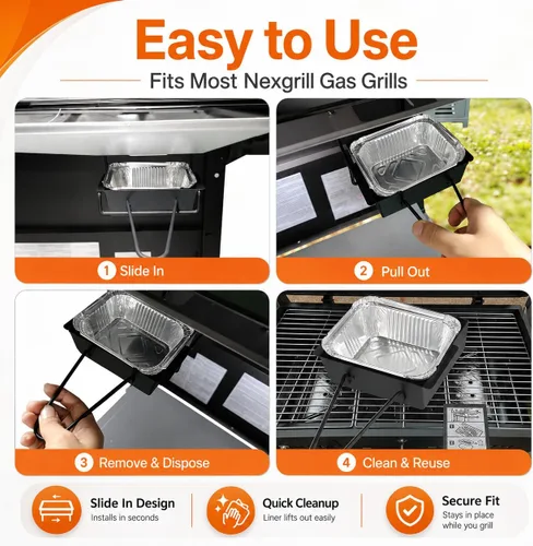 Miniatura 4 de Bandeja de goteo para Home Depot Nexgrill 720-0830H 720-0830D 720-0896, bandeja de grasa para 720-0882A 720-0925P 720-0888S 720-0898, bandeja