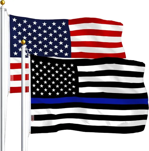 Miniatura 12 de G128 Paquete combinado: bandera estadounidense de 3 x 5 pies 75D impresas estrellas y bandera del estado de California 3 x 5 pies 75D impresa