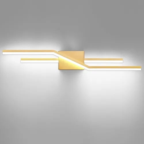 Miniatura 15 de SOLFART Luces de baño con acabado mate en negro, regulables, LED, para tocador, sobre espejo, 24 pulgadas, modernas, luces de pared