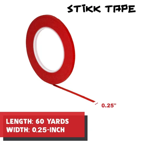Miniatura 2 de STIKK Cinta para pintores – Paquete de 3 cintas de pintor rojas – 1/4 pulgadas x 60 yardas – Cinta de pintura para pintura, bordes, recortes, techos