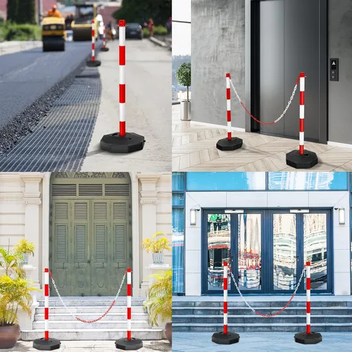 Miniatura 8 de ERGOMASTER Conos de seguridad ajustables de 24 ~ 34 pulgadas para estacionamiento, precaución de construcción, puntales de carretera con base