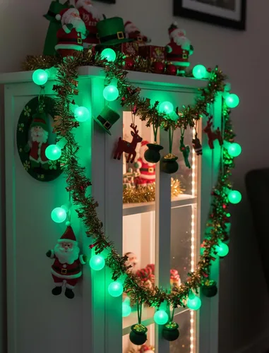 Miniatura 5 de Guirnalda de luces LED G40 para el día de San Patricio para exteriores, 25 pies, luces decorativas de San Patricio al aire libre con bombillas