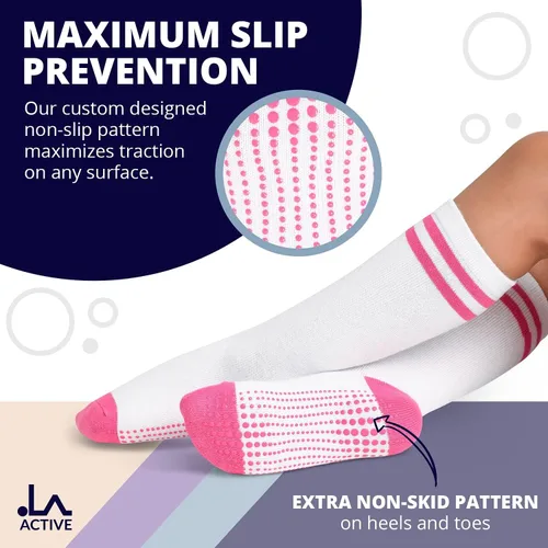 Miniatura 2 de LA Active - 5 pares de calcetines altos para la rodilla (algodón antideslizante)