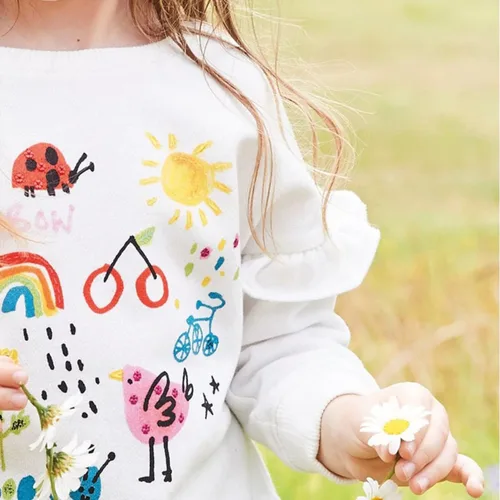Miniatura 8 de Sudaderas para niñas pequeñas, cuello redondo, sin botones, de manga larga, para invierno, casual, ropa 2T-7T, Dinosaurio