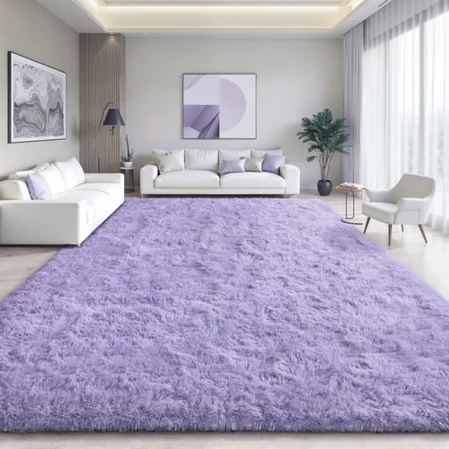 Miniatura 148 de EVOIONOS - Alfombra redonda gris para dormitorio, 5x5 pies; alfombras circulares suaves y esponjosas para sala de estar, alfombras de felpa peludas