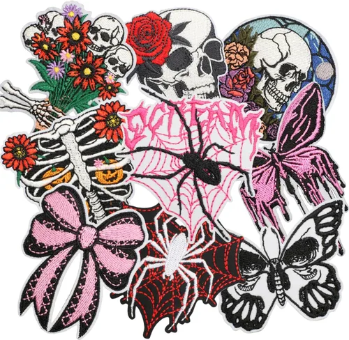 Miniatura 43 de 24 parches retro bohemios para planchar o coser, bonitos apliques bordados femeninos, decoración de moda para ropa, sombrero, bolso, vestido, Planta
