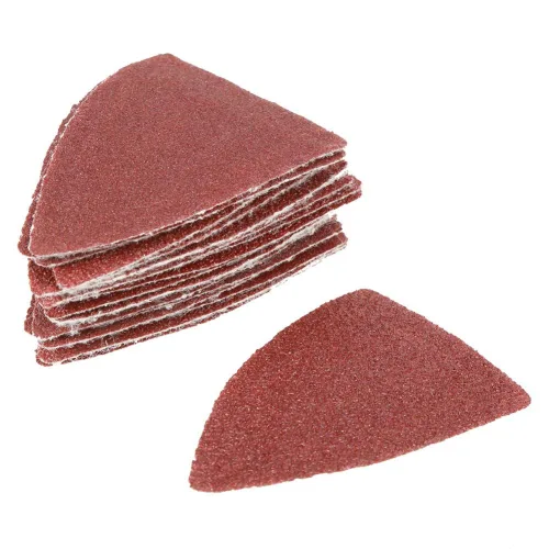 Miniatura 4 de Almohadillas de lijado oscilantes, 82 piezas universales triangulares y hojas de papel de lija de dedo con soportes de acero al carbono para lijado