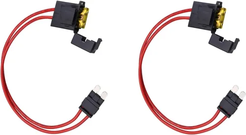 ZOOKOTO 2 conectores de portafusibles de automóvil especializados de 32 V 16 AWG, 20 A, portafusibles tipo hoja ATO estándar para paneles de caja de