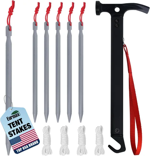 Miniatura 19 de Eurmax USA - Estacas galvanizadas, no se oxidan, para tienda de campaña familiar, toldos para tiendas emergentes, anclajes resistentes, paquete