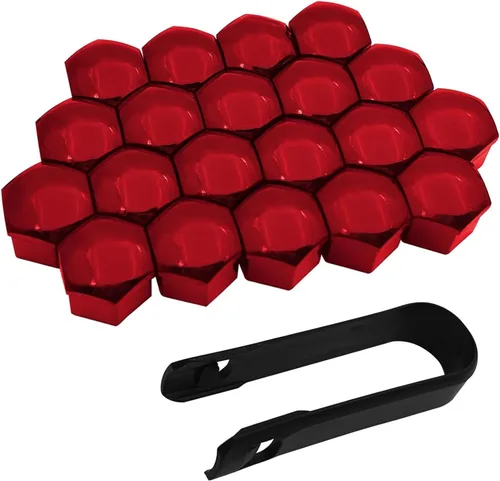 Miniatura 9 de 20 PIEZAS Tapa para Tuerca de Llanta, Tuerca Hexagonal de 17 mm para Tornillos de Neumáticos a Prueba de Óxido y Polvo, Carcasa Plástica Decorativa
