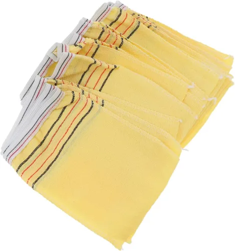 FRCOLOR Juego de guantes exfoliantes, guantes de baño de exfoliación profunda, exfoliante corporal, suave para la piel, pulsera elástica, uso diario