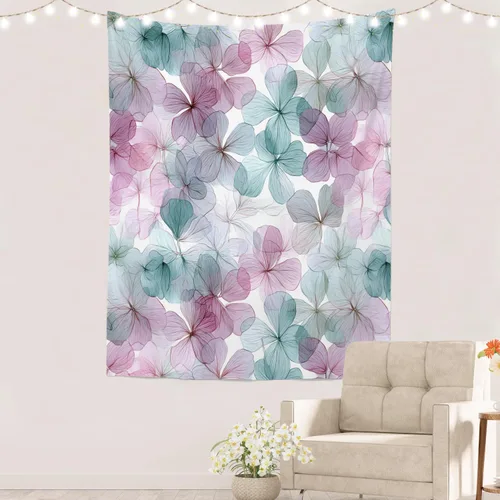 Miniatura 27 de Batmerry Tapiz de pintura abstracta apagado, trazos de expresión artística arte de pared, decoración para colgar, fibra de poliéster, blanco