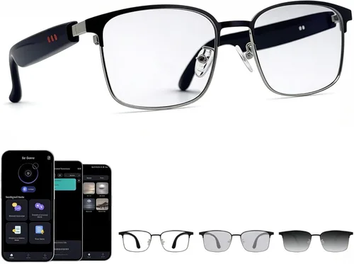 Miniatura 13 de Lentes de traducción inteligente AI, traductor de voz en 164 idiomas, gafas Bluetooth de oreja abierta con altavoces, lentes fotocrómicas, batería