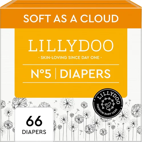 Miniatura 10 de LILLYDOO Pañales desechables para bebé, talla 6 (29+ libras), 57 unidades, protección absorbente contra fugas, ultra suave, piel sensible