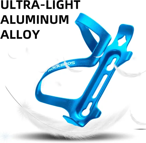 Miniatura 2 de ROCKBROS Portabotellas de Agua para Bicicleta de Aleación de Aluminio Jaula Portabotellas de Agua para Bicicleta Soportes Portavasos para Bicicletas