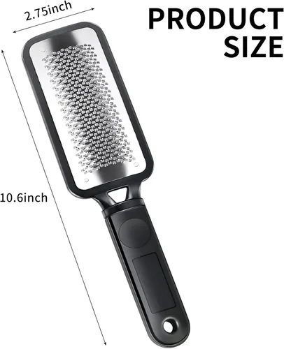 Miniatura 2 de Topmeet Removedor de callos de pies, lima profesional de acero inoxidable para piel muerta, callos y piel dura, diseño ergonómico para pies suaves