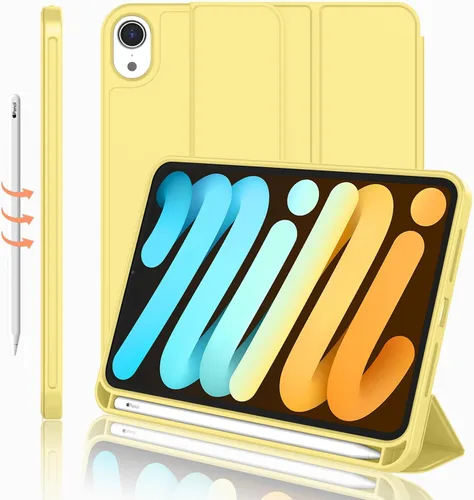 Miniatura 19 de iMieet Funda para iPad mini 7 2024 (A17 Pro), iPad mini 6 (8.3 pulgadas, modelo 2021), iPad mini 7ª/6ª generación con soporte para lápices, funda