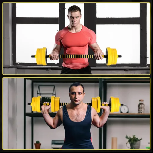 Miniatura 4 de Juego de mancuernas y mancuernas ajustables de 44 libras, juego de mancuernas ajustables 2 en 1 para gimnasio en casa
