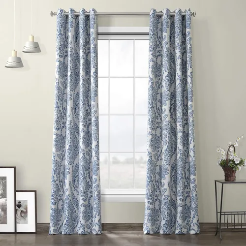 HPD Half Price Drapes BOCH-KC16072-84-GR - Cortinas de oscurecimiento de habitación con ojales para dormitorio (1 panel), 50 x 84 pulgadas, color