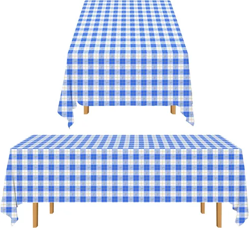 Miniatura 6 de Gatherfun Mantel rectangular impermeable de 3 piezas de 54 x 108 pulgadas, de plástico, desechable, con estampado dorado, para Pascua, picnic