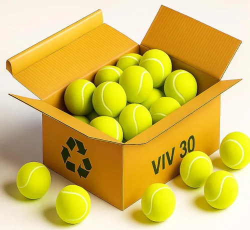 VIV Pelotas de tenis avanzadas a granel, 30/50/100 + pelota de presión de práctica que rebota de 53 pulgadas de alto duradero; tamaño oficial de 2.5